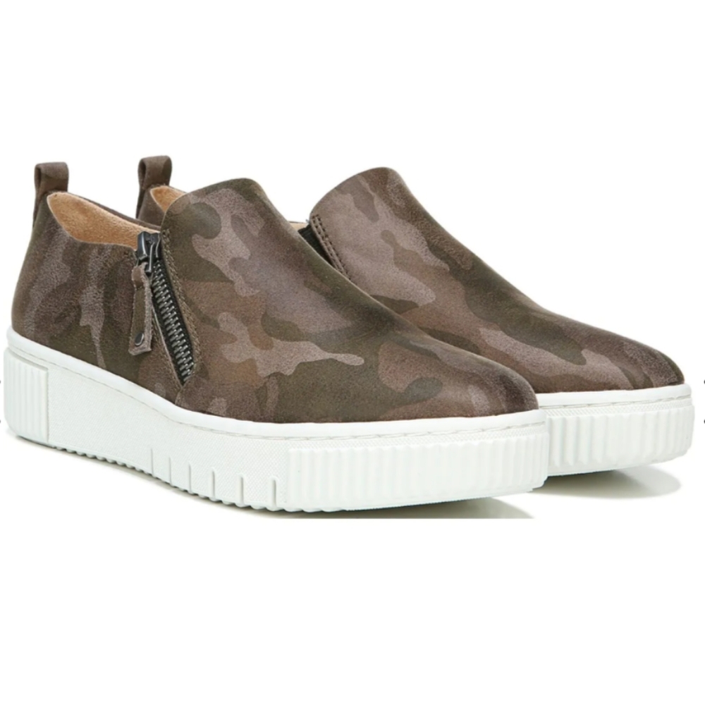 NEW 9m Naturalizer Soul camouflage Gray slide Slip Sneakers Shoes Turner Camo